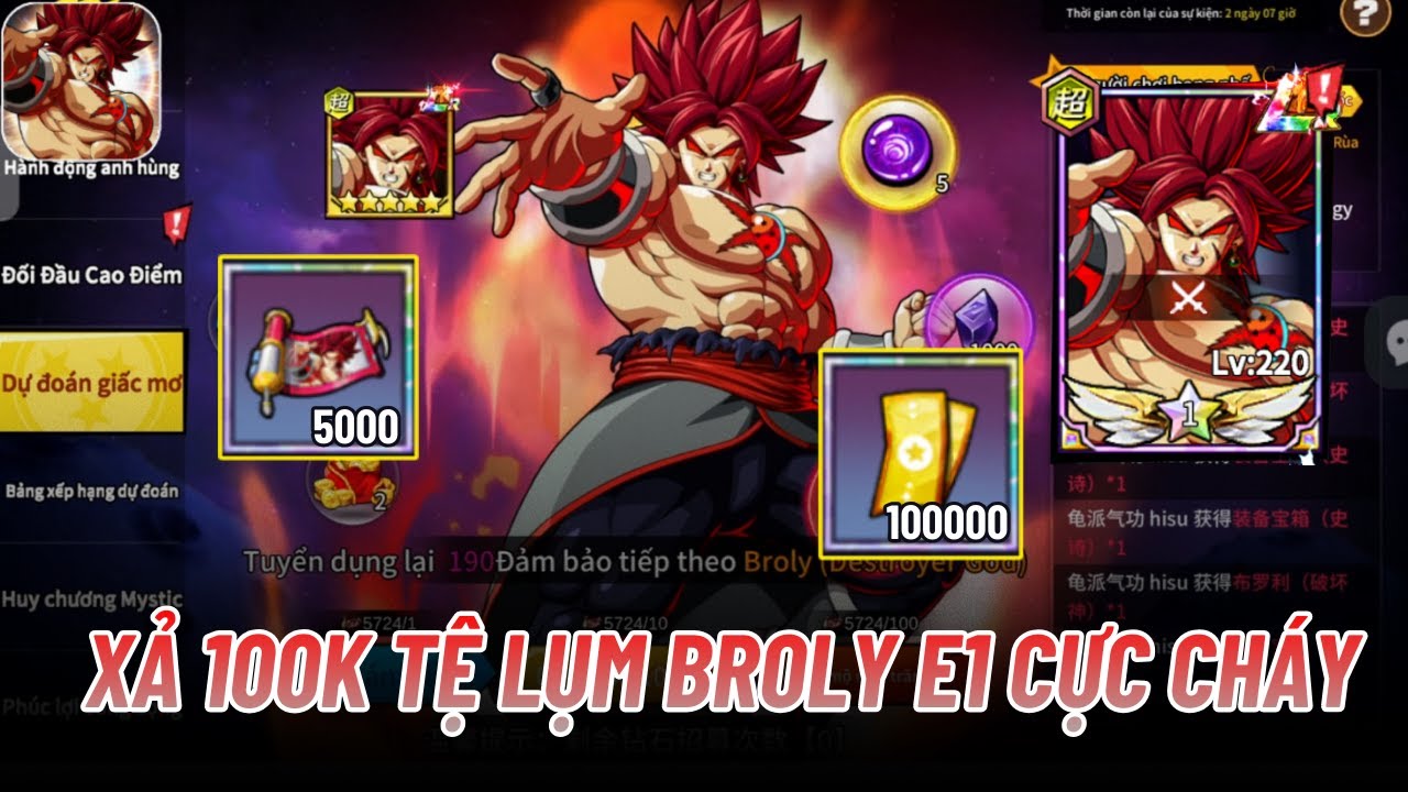 Chiến Binh Truyền Thuyết X7 GAME #6 - XẢ 100K TỆ UP BROLY LÊN E1 CỰC ĐÃ || BỐ GAME HIỆN TẠI =)))