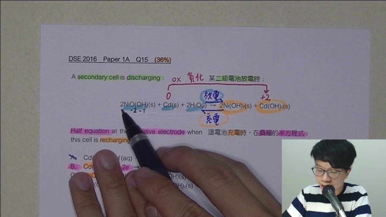 [歷屆最難試題詳解] DSE CHEM 2016 MC Q15