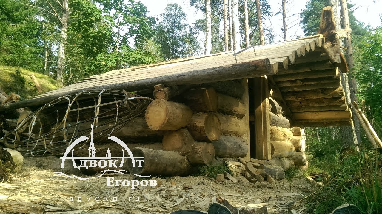 Off Grid Log Cabin Built by One Man: Moving 1000 lbs Logs Solo