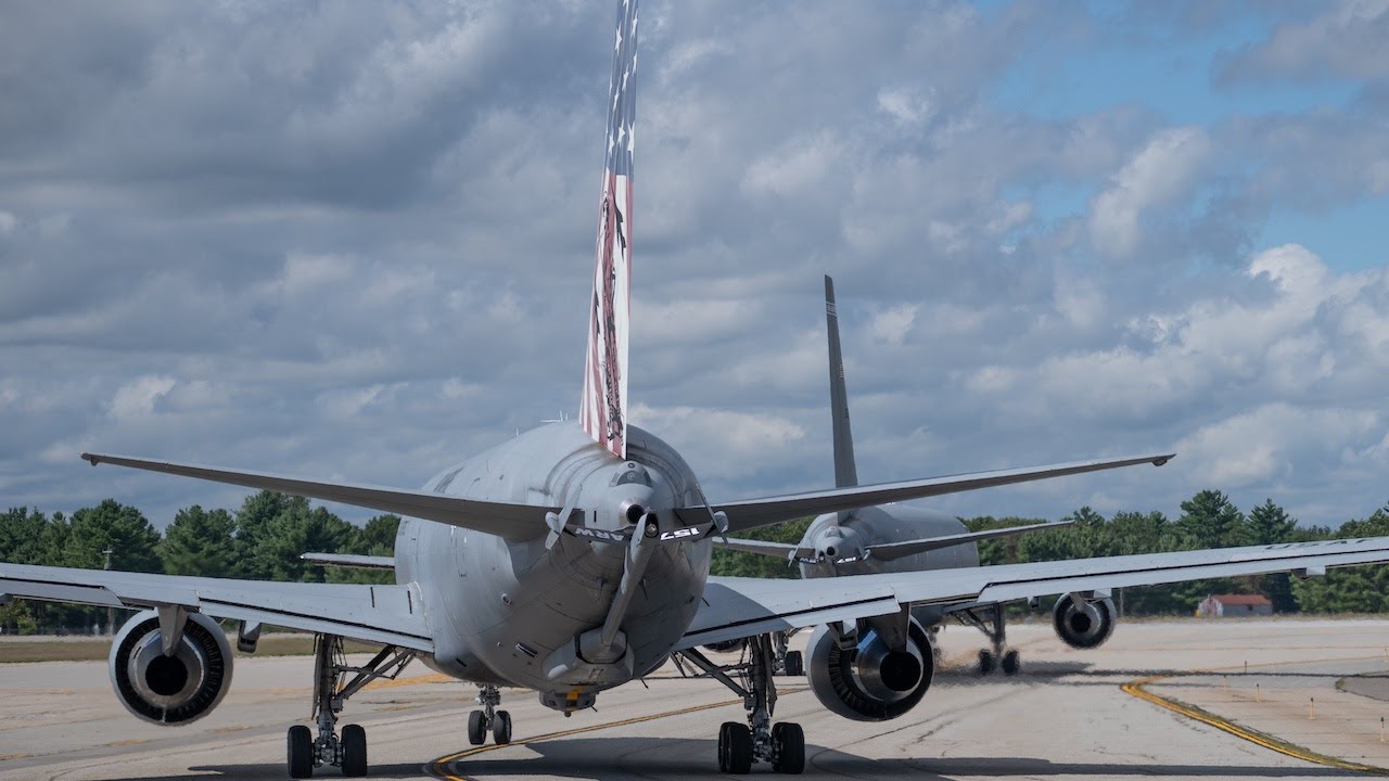 Minimal Interval Departure of Two 157th ARW KC-46A Tankers | Pease ANGB (PSM)