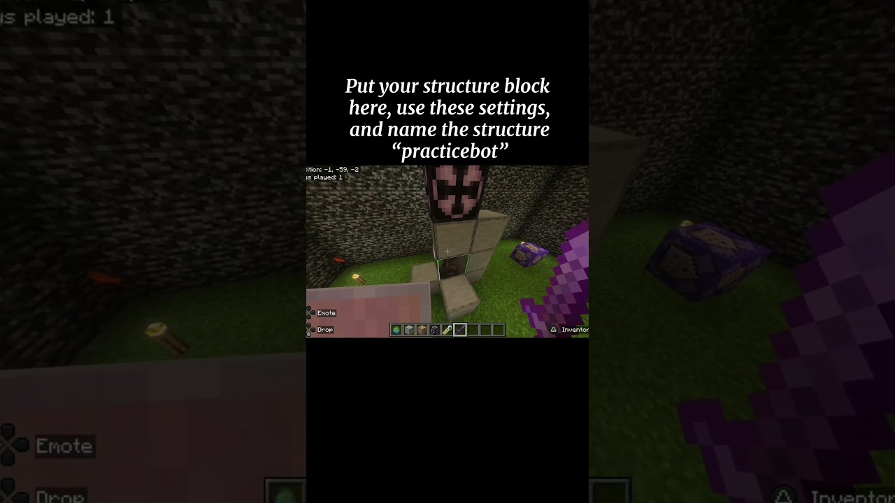 How to make a PVP practice zombie on bedrock! #minecraft #bedrock #pvp #practice #bot