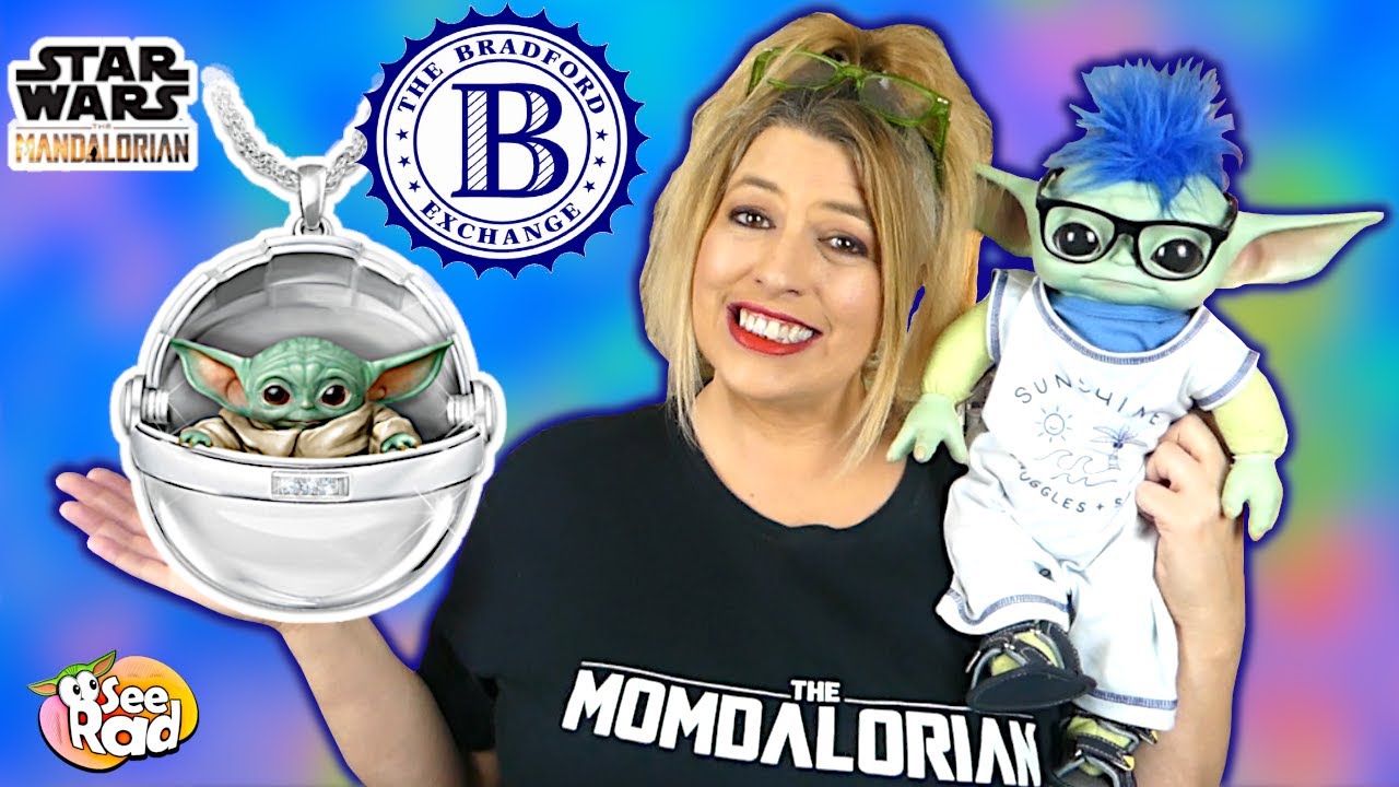 BRADFORD EXCHANGE  Cutest Child (GROGU) In The Galaxy Hover Pram Pendant Necklace- UNBOXING & REVIEW