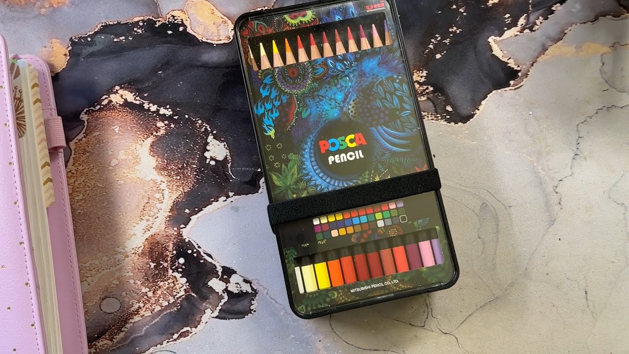 Adult Coloring - Posca Pencils Swatching