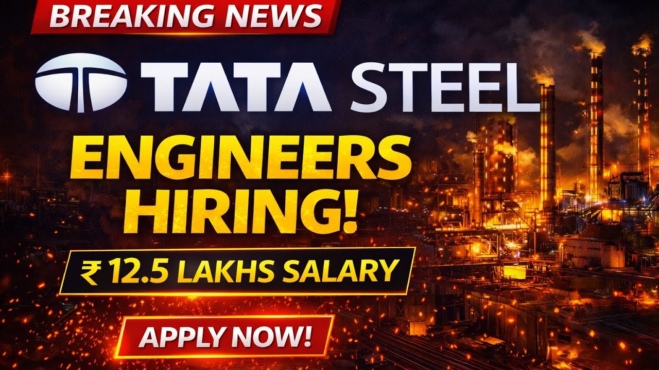 TATA STEEL RECRUITMENT 2026 | TATA STEEL FRESHERS JOBS | TATA STEEL DIPLOMA JOBS 2026 |TATA STEEL JE