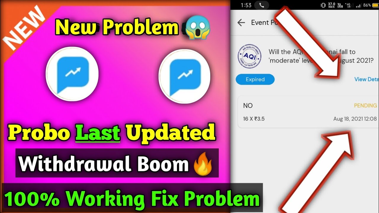 🔥 Probo App Panding Problem || Probo App All Problem Solution Kase Kara || Mr.Rubel Offers