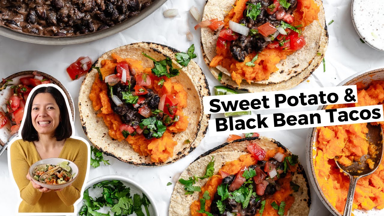 Sweet Potato & Black Bean Tacos | Easy Weeknight Dinner 🌮🍠