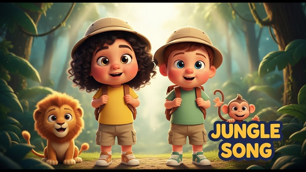 Jungle Animals Song | Learn Animal Names & Sounds | Kids KooKoo