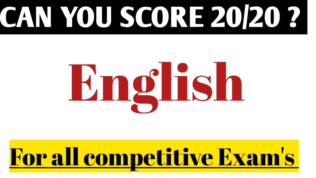 Test your Grammar skills with these 20 tricky questions! Can you score 100% ? 