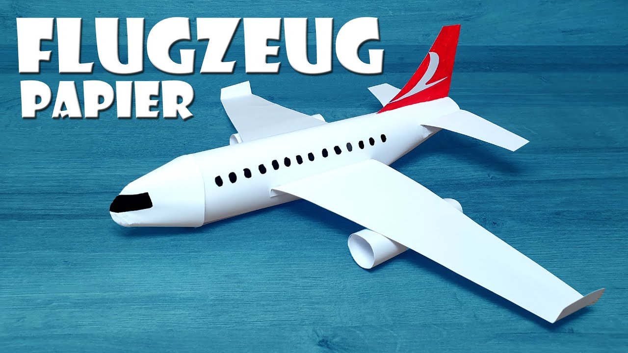✈️ Flugzeug basteln aus Papier - make a airplane DIY craft [4K]