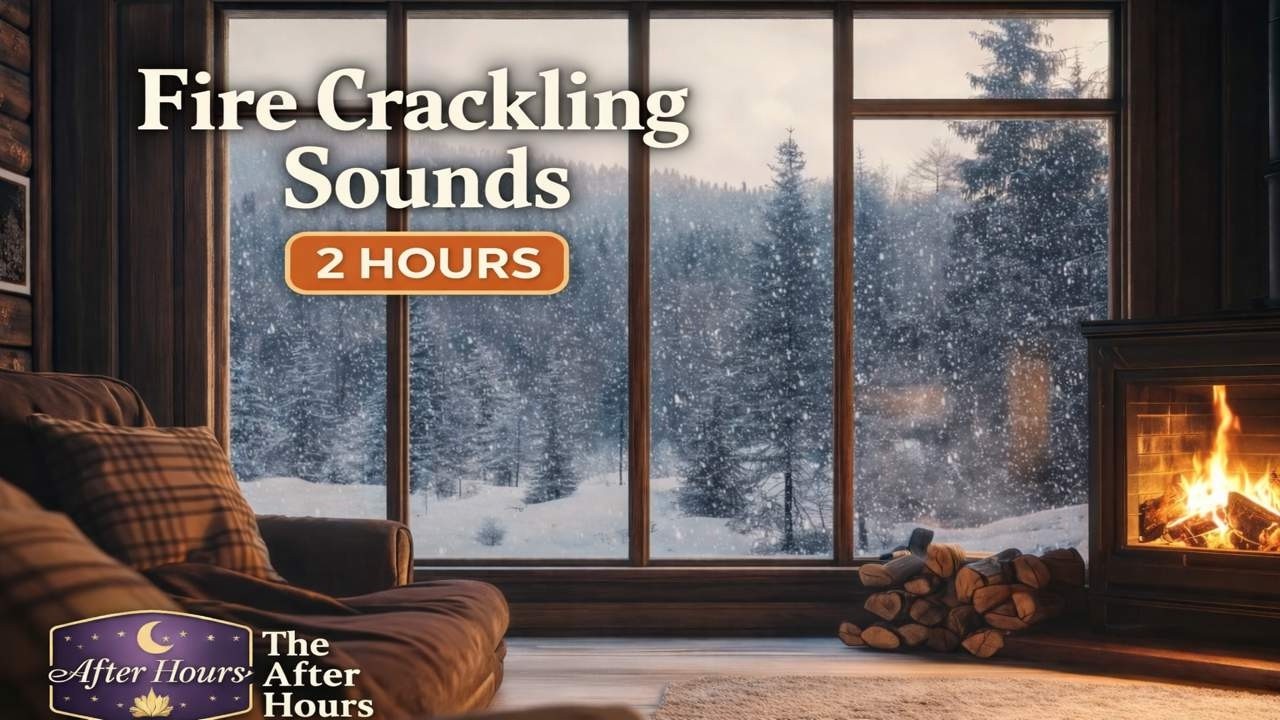 Fire Crackling Sounds 🔥 2 Hours of Cozy Winter Ambience for Sleep & Relaxation