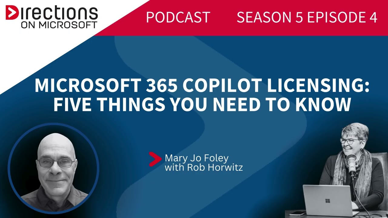 Directions Podcast. Season 5. Episode 4. Microsoft 365 Copilot Licensing: 5 Things You Need to Know