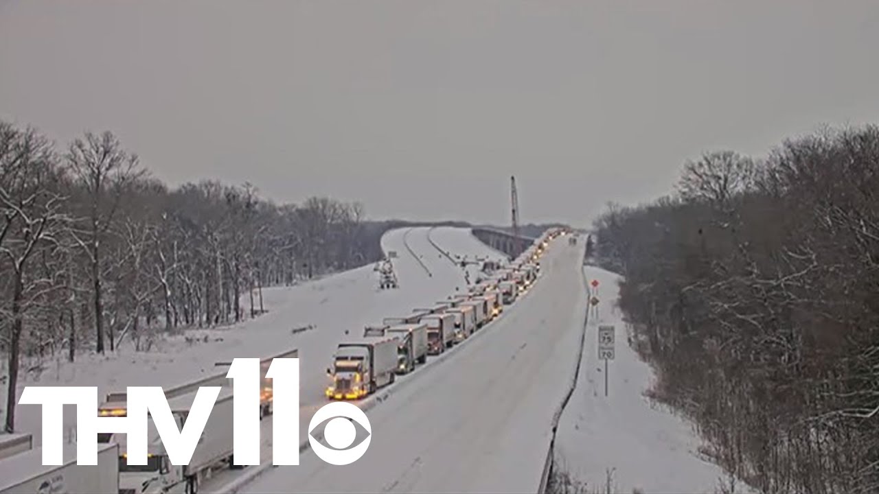 North Carolina truck driver stuck on Arkansas's I-40 after multi-car pileup