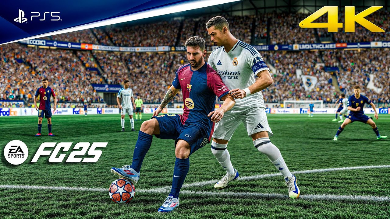 FC 25 - Barcelona vs. Real Madrid Ft. Messi, Ronaldo, | UEFA Champions League Final | PS5™ [4K60]