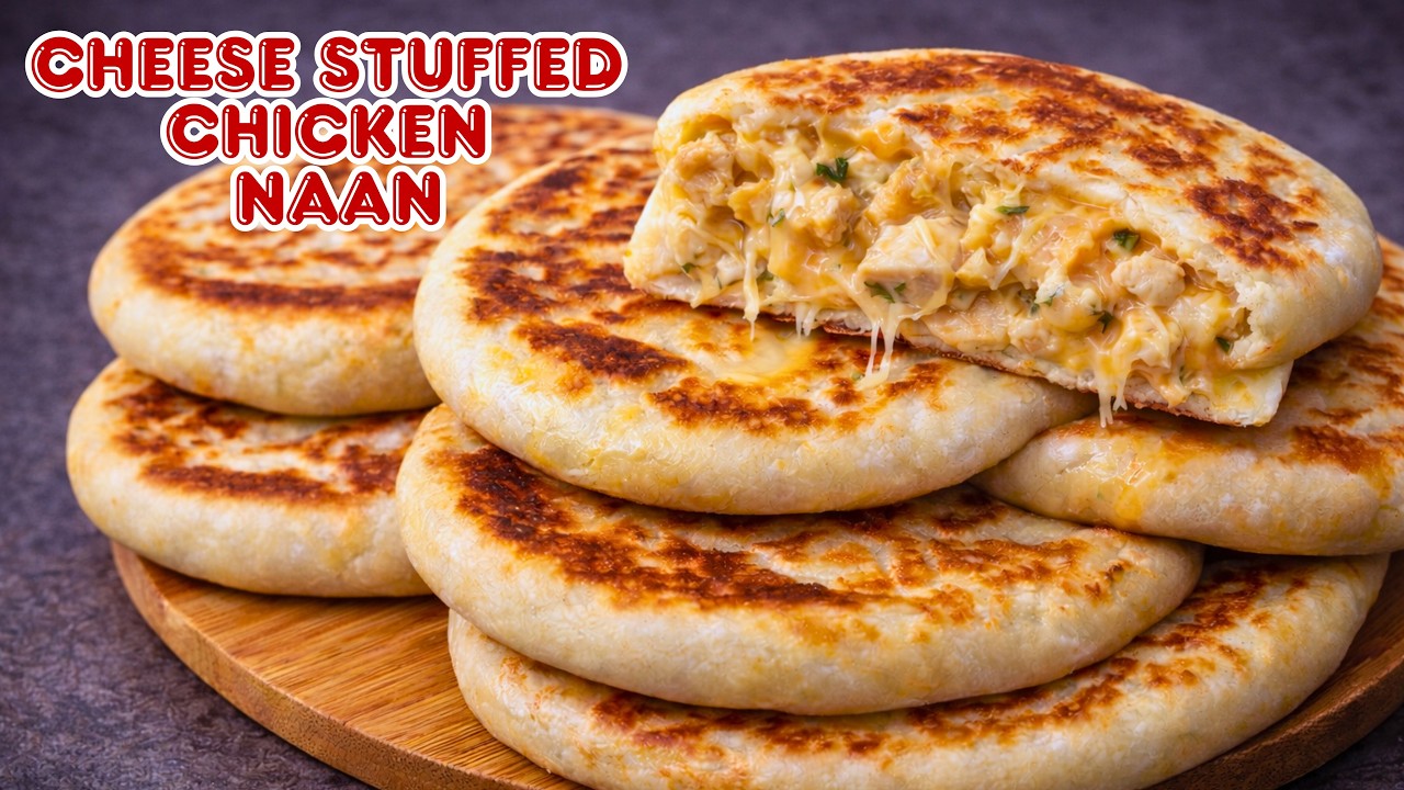 Cheesy Chicken Stuffed Naan | Ramadan Special Iftar Recipe