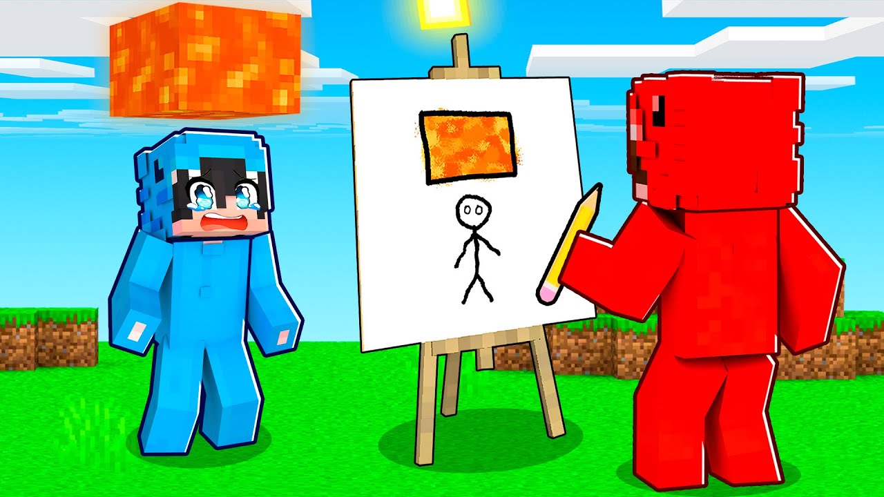 Molesté a Mis Amigos con DIBUJOS en Minecraft!