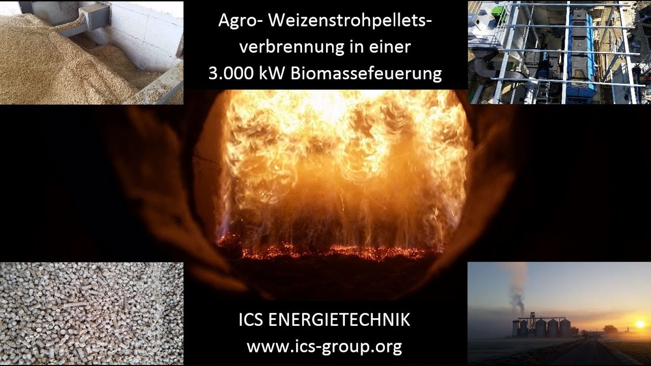 Heizen / Verbrennung, Agropellets / Weizenstrohpellets, Biomassefeuerung