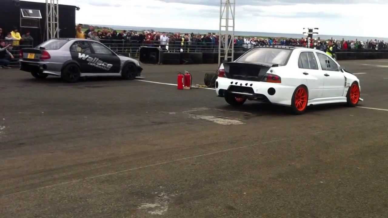 Crail Raceway: AWD 1/4 Mile Final Evo IV vs Evo VIII