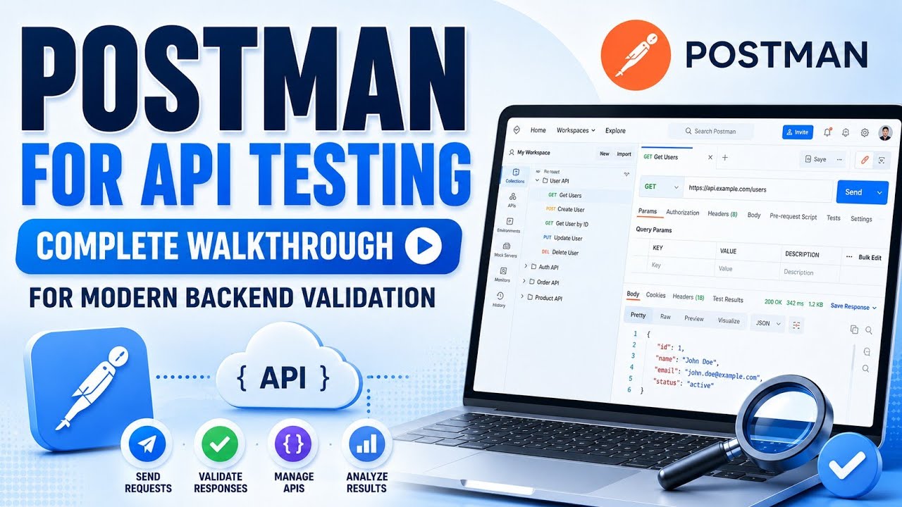 Postman для тестирования API | Полное руководство по современной проверке бэкенда | Uplatz