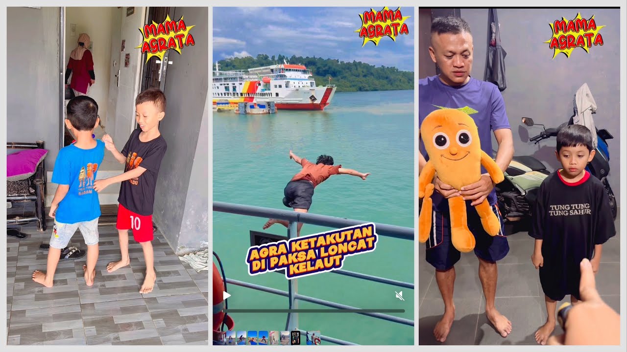 Agra ketakutan di paksa loncat ke laut 😱KUMPULAN AGRATA PART619