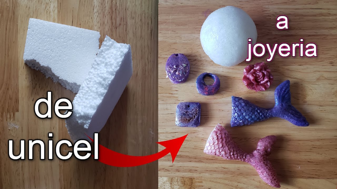 De unicel a joyeria | recicla unicel o tergopor y moldealo como tu quieras