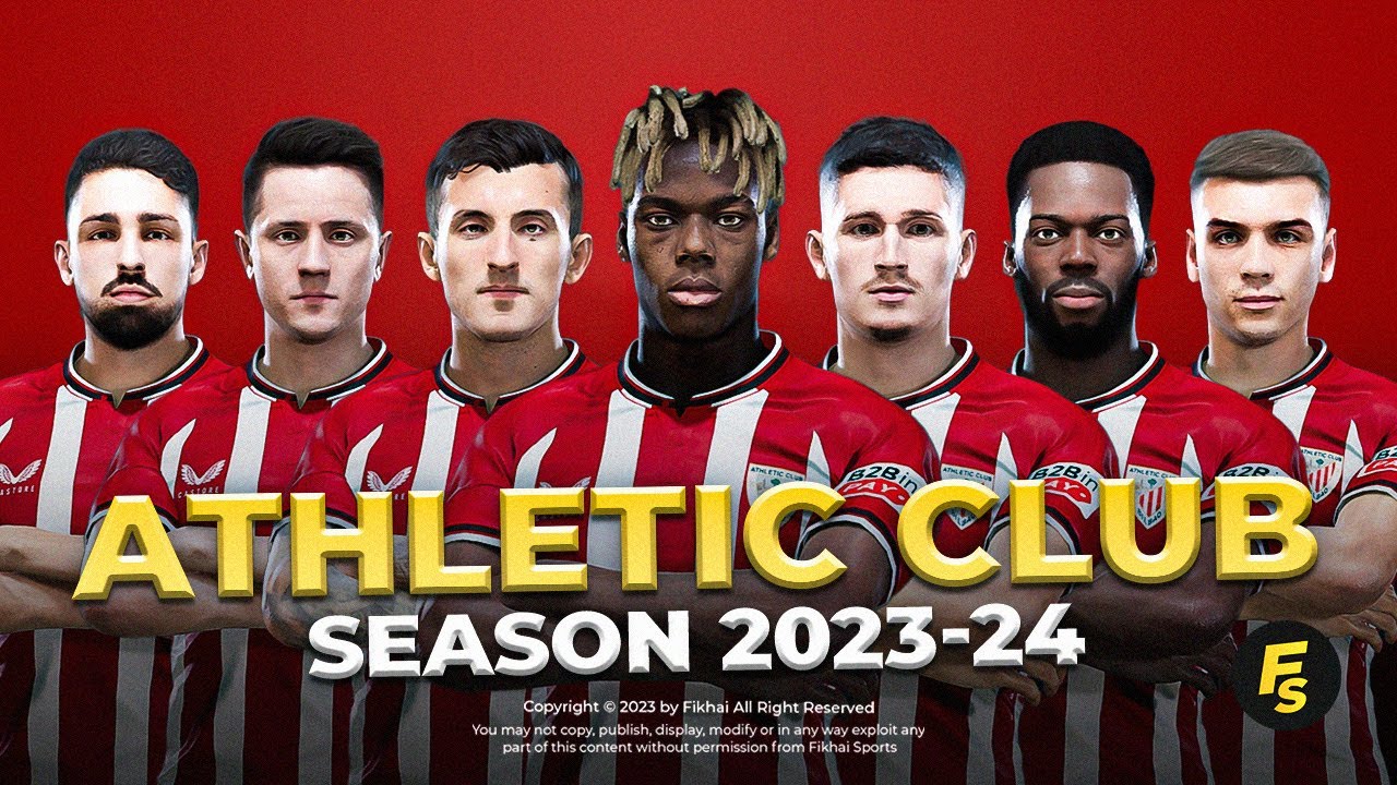 Athletic Club Facepack Season 2023/24 - Sider and Cpk - Football Life 2024 and PES 2021