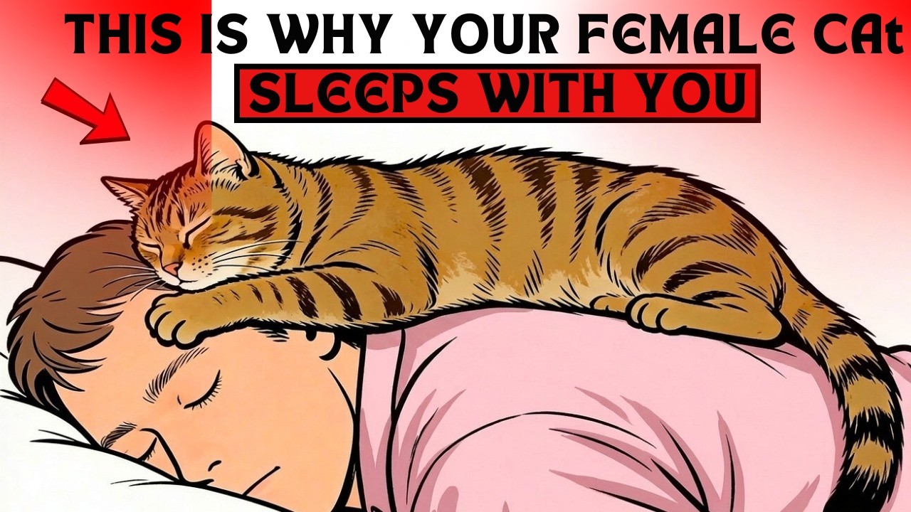 “7 Hidden Reasons Your Female Cat Sleeps With You (It Means More Than You Think!) 🐱”