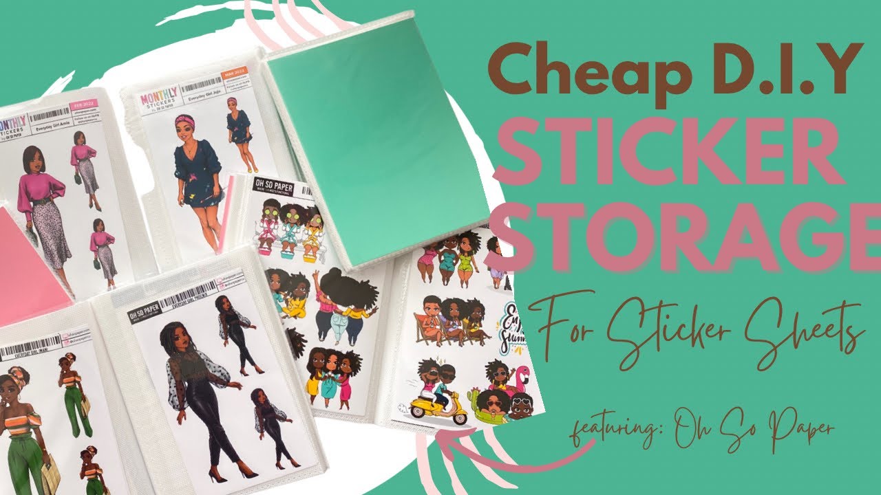 Sticker Storage | DIY Sticker Sheet Album Storage|Cheap Sticker Storage
