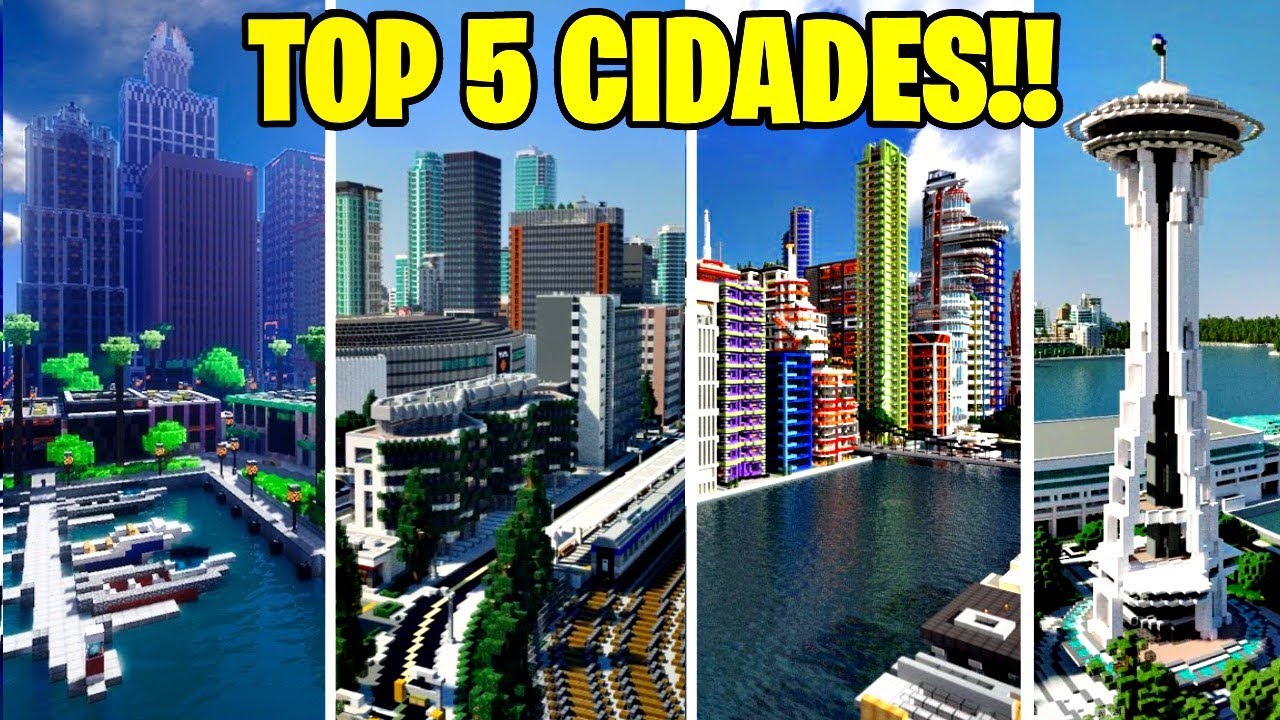 TOP 5 MELHORES CIDADES PARA MINECRAFT PE!!