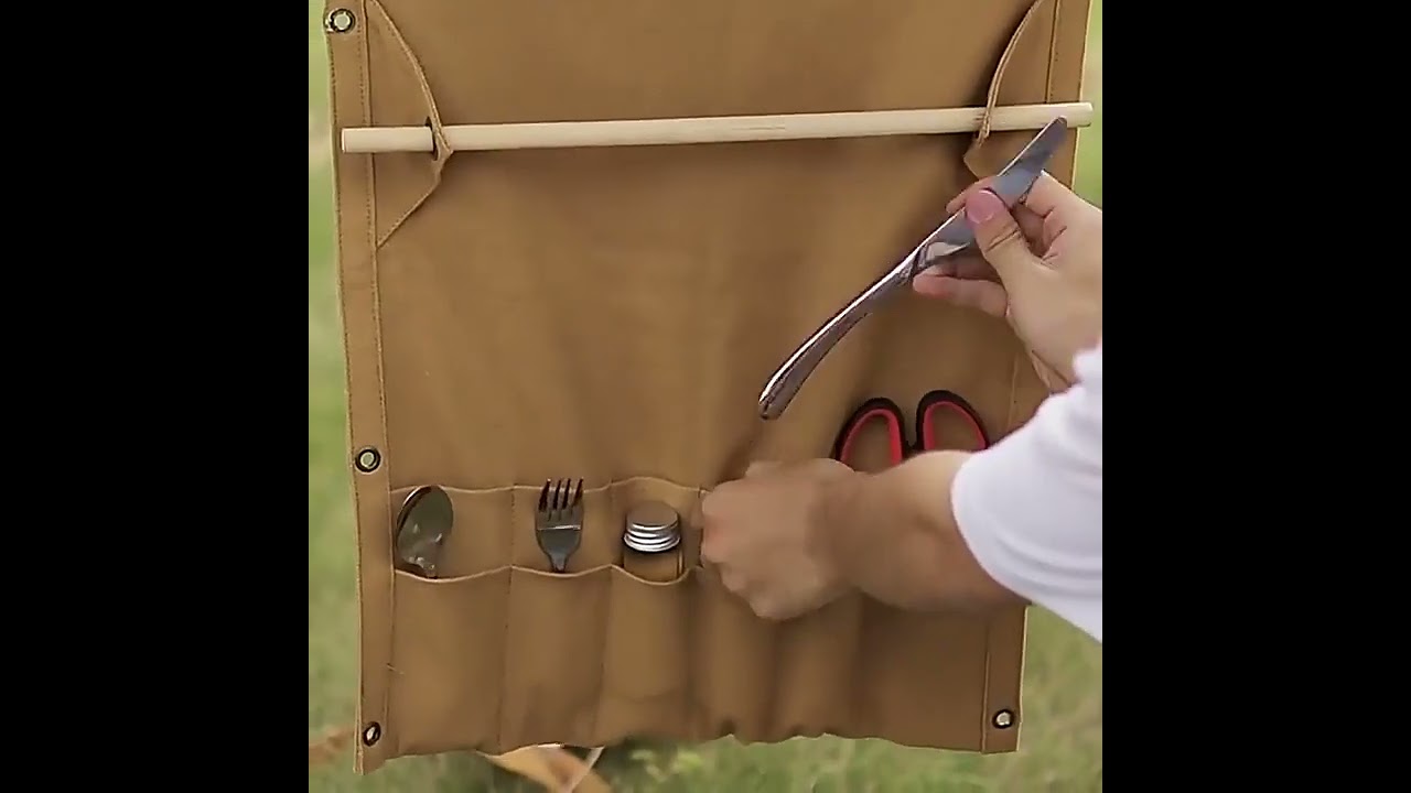 Custom Logo Camping Picnic Tableware Cutlery Storage Bag