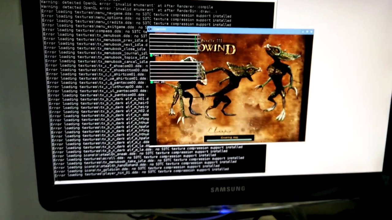 OpenMW running on Raspberry PI 2 + VC4 driver, kind of