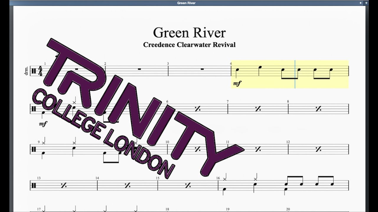 Green River (2012 Syllabus) Trinity Grade 1 Drums