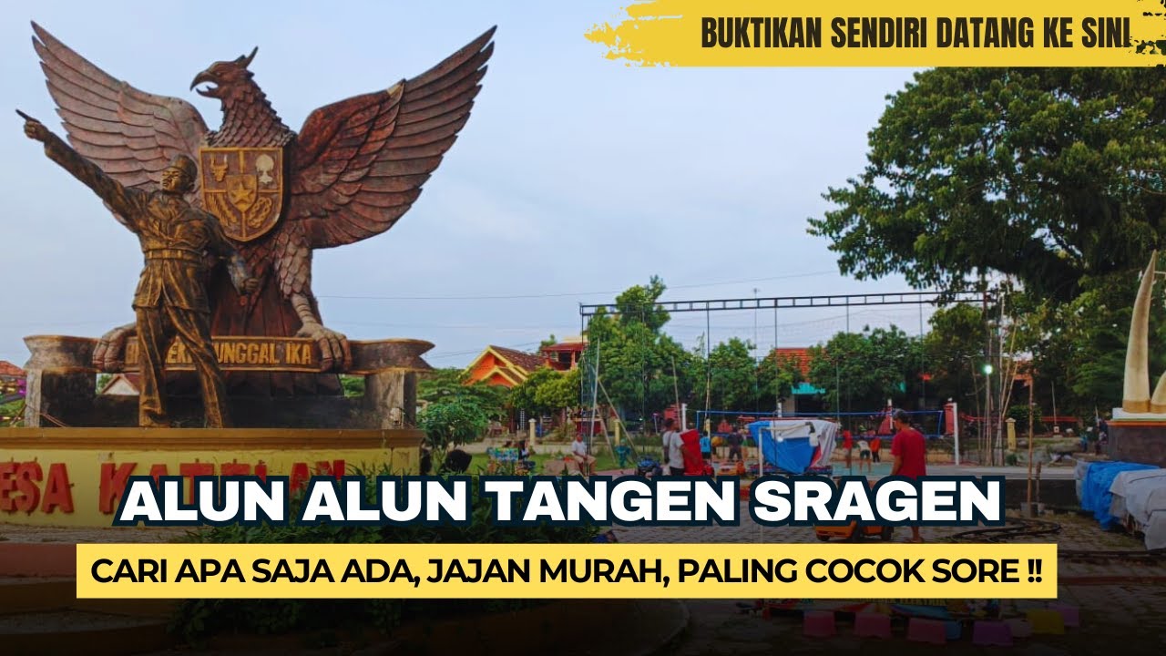 ALUN ALUN GANEFO TANGEN SORE HARI, PUSATNYA KULINER MURAH DI SRAGEN UTARA