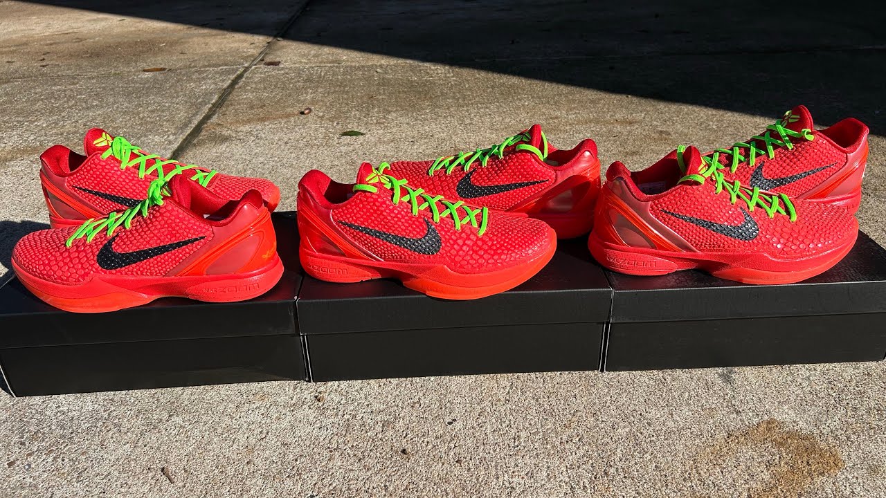 Nike Kobe 6 Protro Reverse Grinch Replica Godkiller H12 VS S2 VS Retail UPDATED
