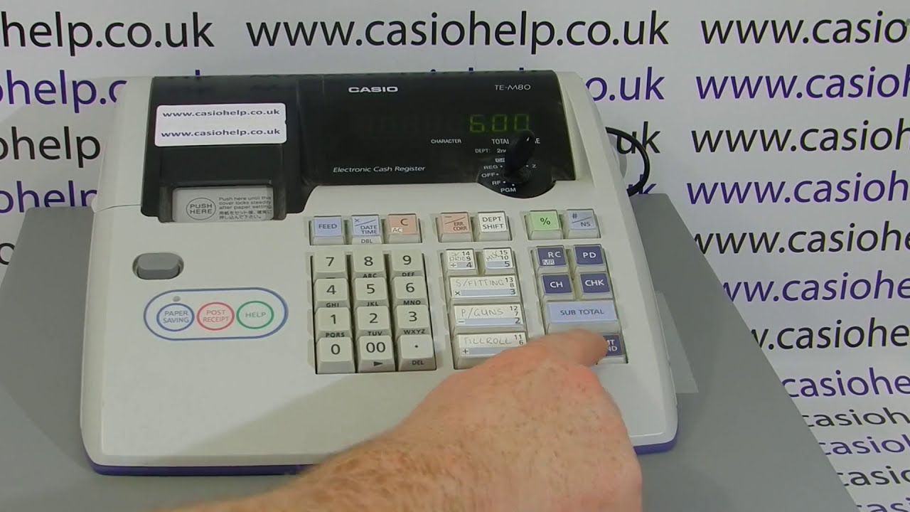 Casio TE-M80 Instructions: How To Process A Refund
