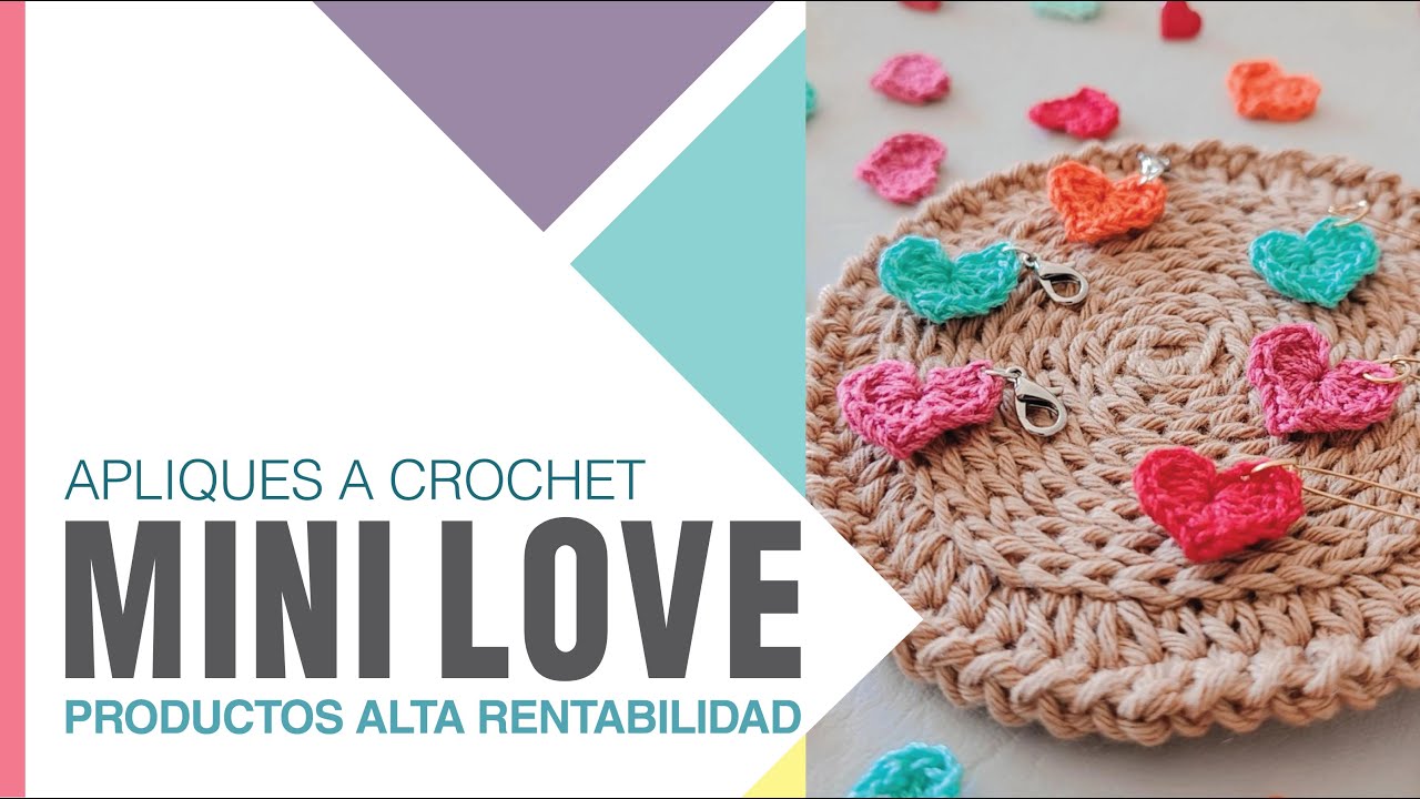 ❤️ CORAZÓN MINI a Crochet ❤️ Marcadores de puntos ❤️ Vendé en San Valentín ❤️
