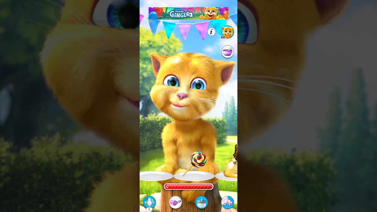 Talking ginger 2 eating foods 🧄🧅🌽🥔🌶 cat 🐱 video