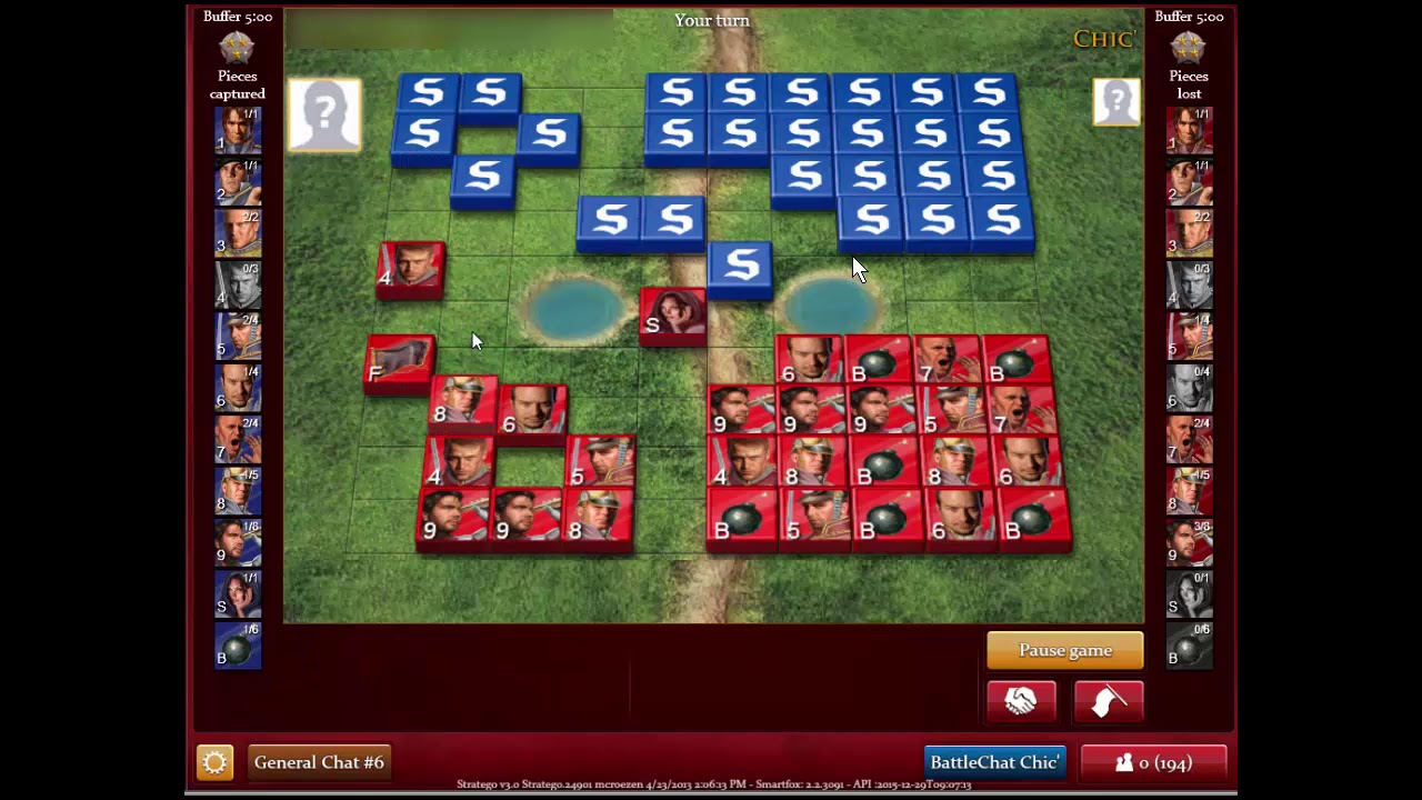 Stratego Game Analysis: Side Marshal Blitz - Flag Side