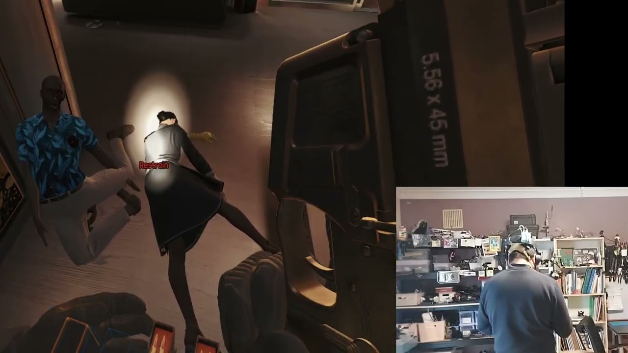World First use of an airsoft Tape Switch in a VR game: Ready or Not.