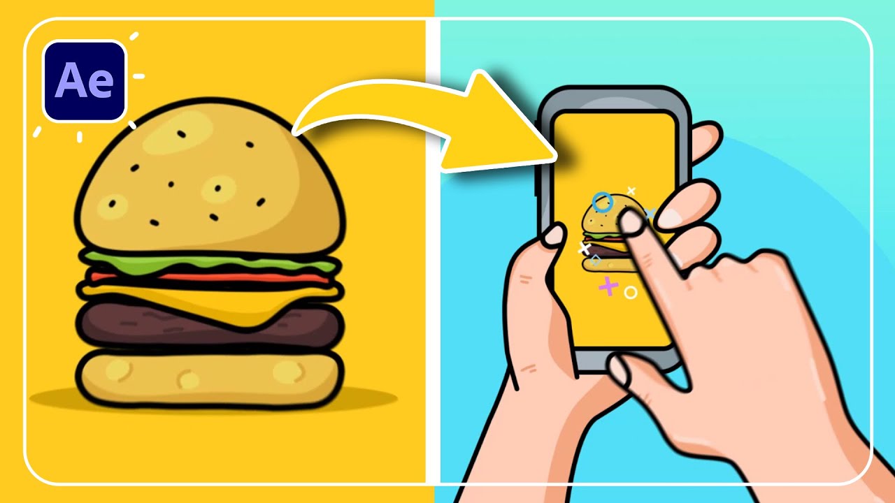 Fast Food Mobile App Animation in After Effects Tutorials