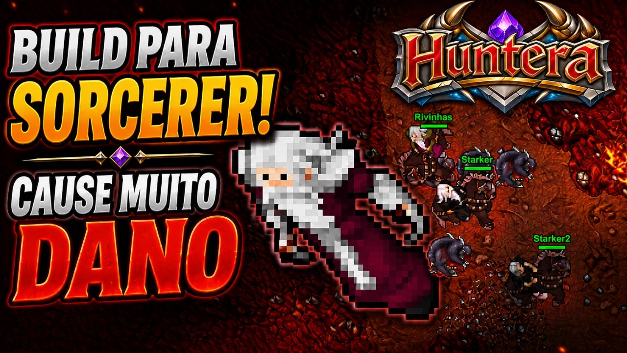 Huntera - Cause MUITO DANO com seu SORCERER com essa Build! Tutorial / Guia - Tibia Idle RMT OT
