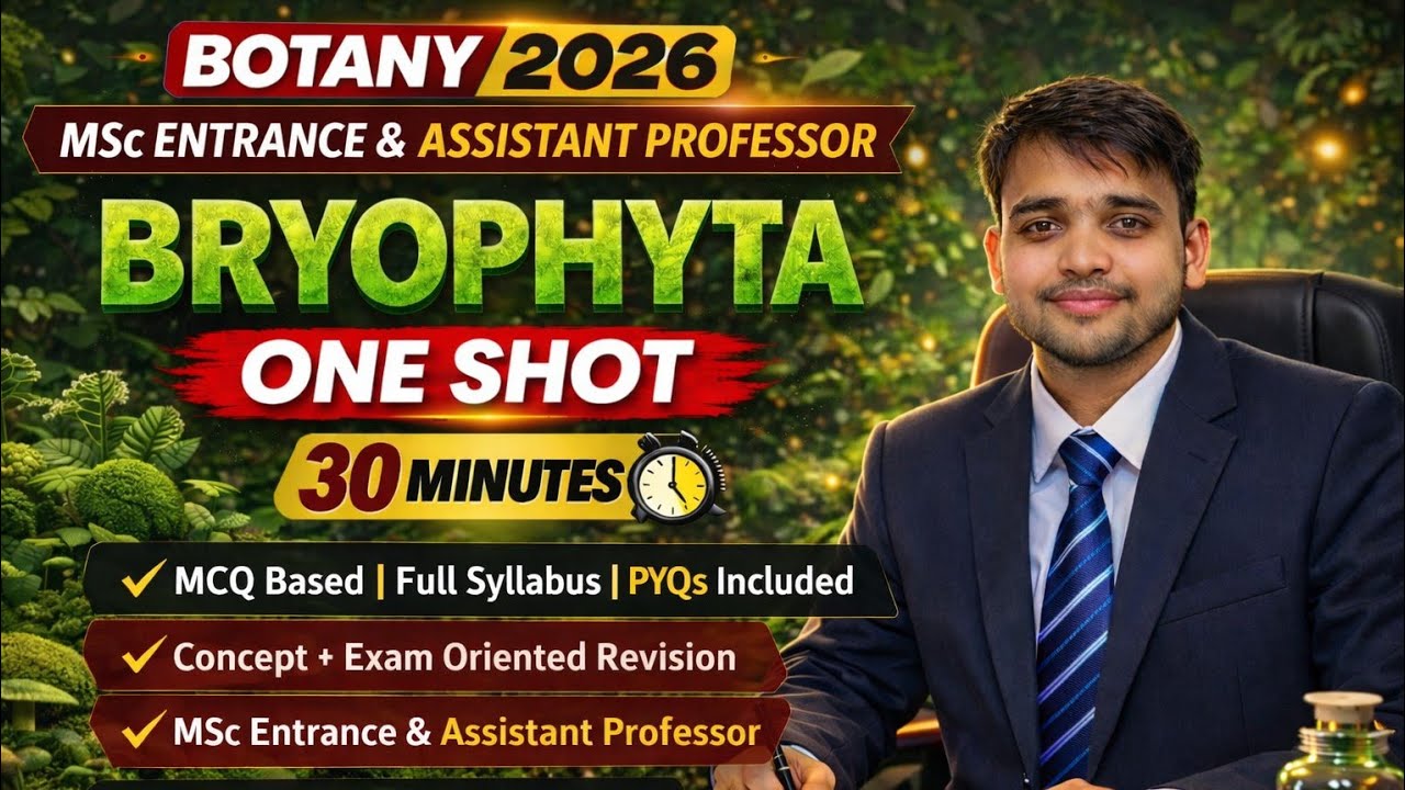 Bryophyta One Shot | M.Sc. Entrance &  Assistant Professor | Botany The Burning Desire