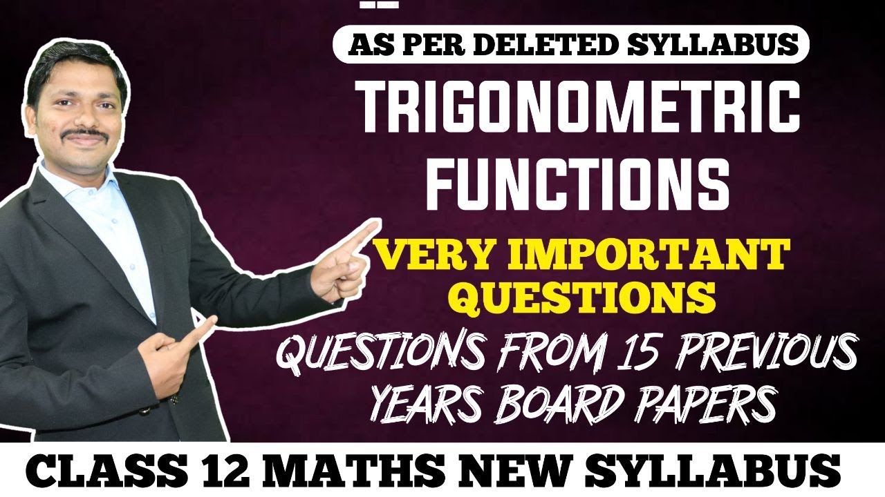 Most Important Questions of Trigonometric Functions | HSC Board April 2021 Maharashtra | Dinesh Sir
