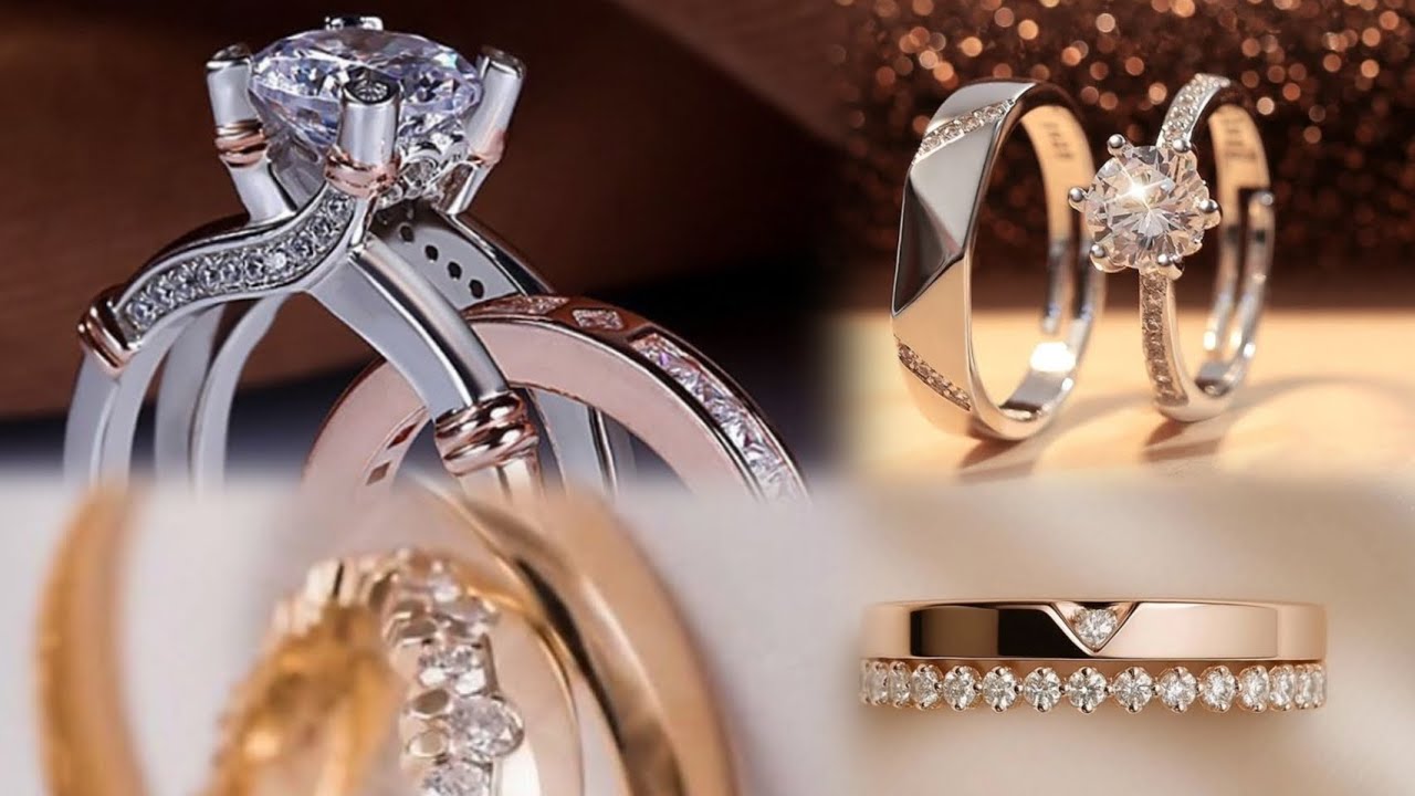 Unique Couple rings #sparklestylevault #couplerings 