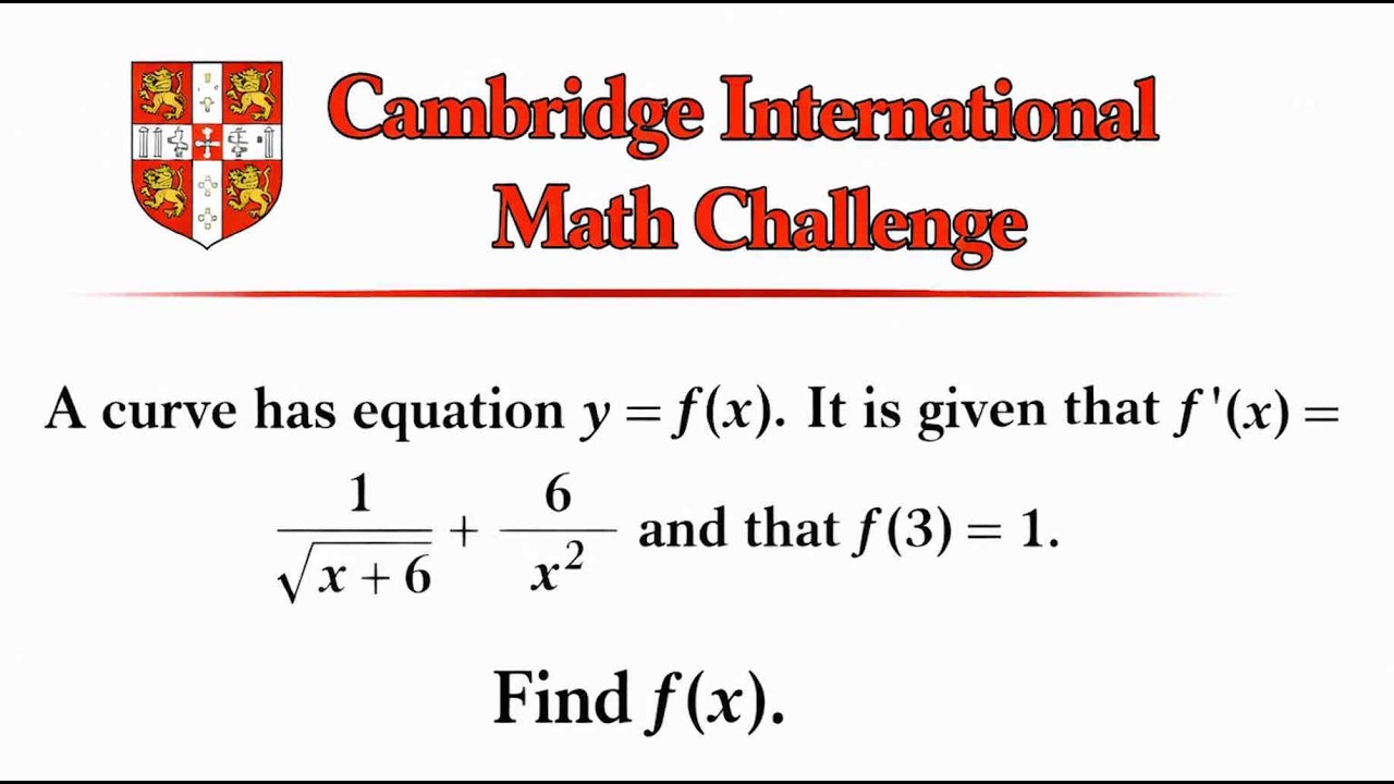 Cambridge Math Challenge | Solve This Tricky Calculus Problem FAST! Only Geniuses Get It Right
