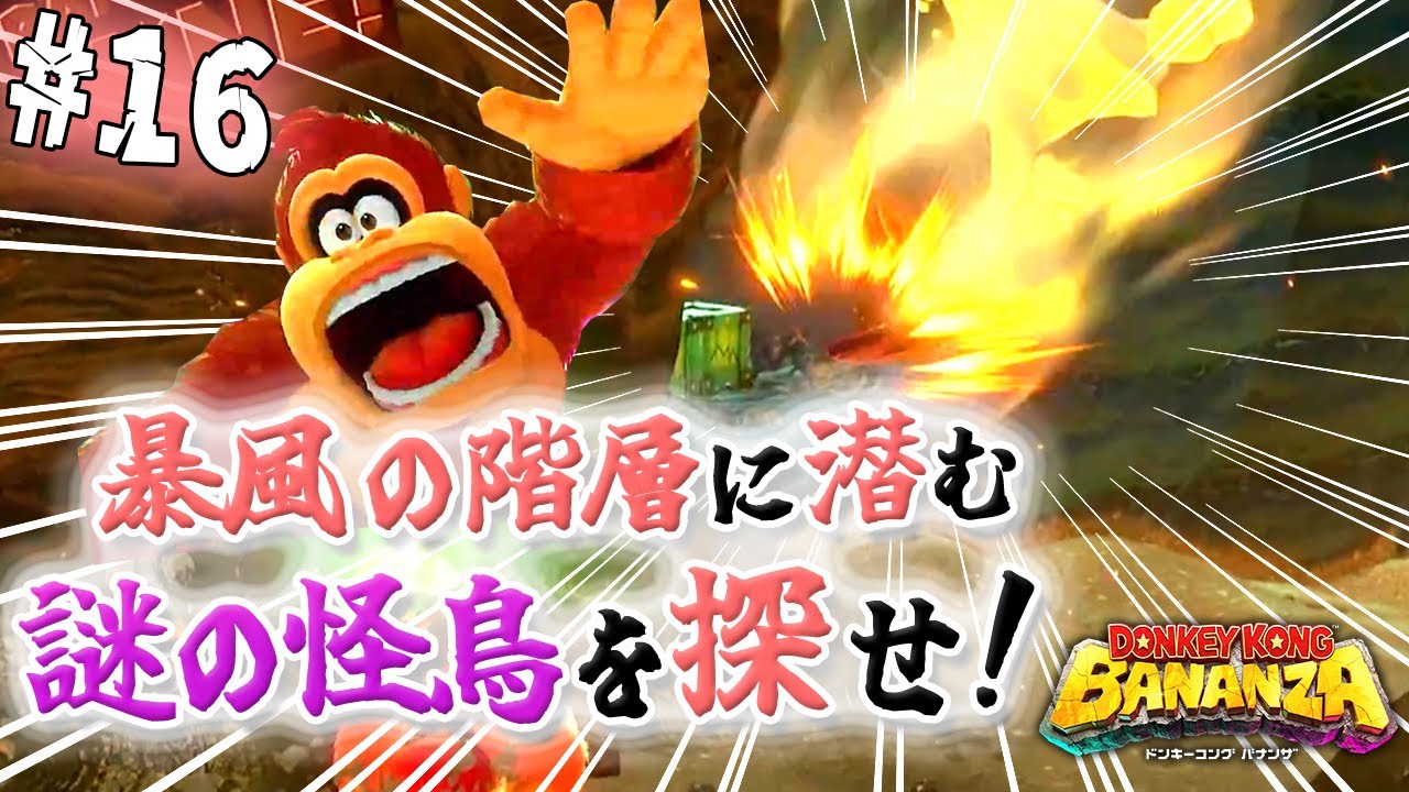 【２人プレイ】暴風の階層突入！この先、怪鳥があるぞ… #ドンキーコングバナンザ攻略 #16