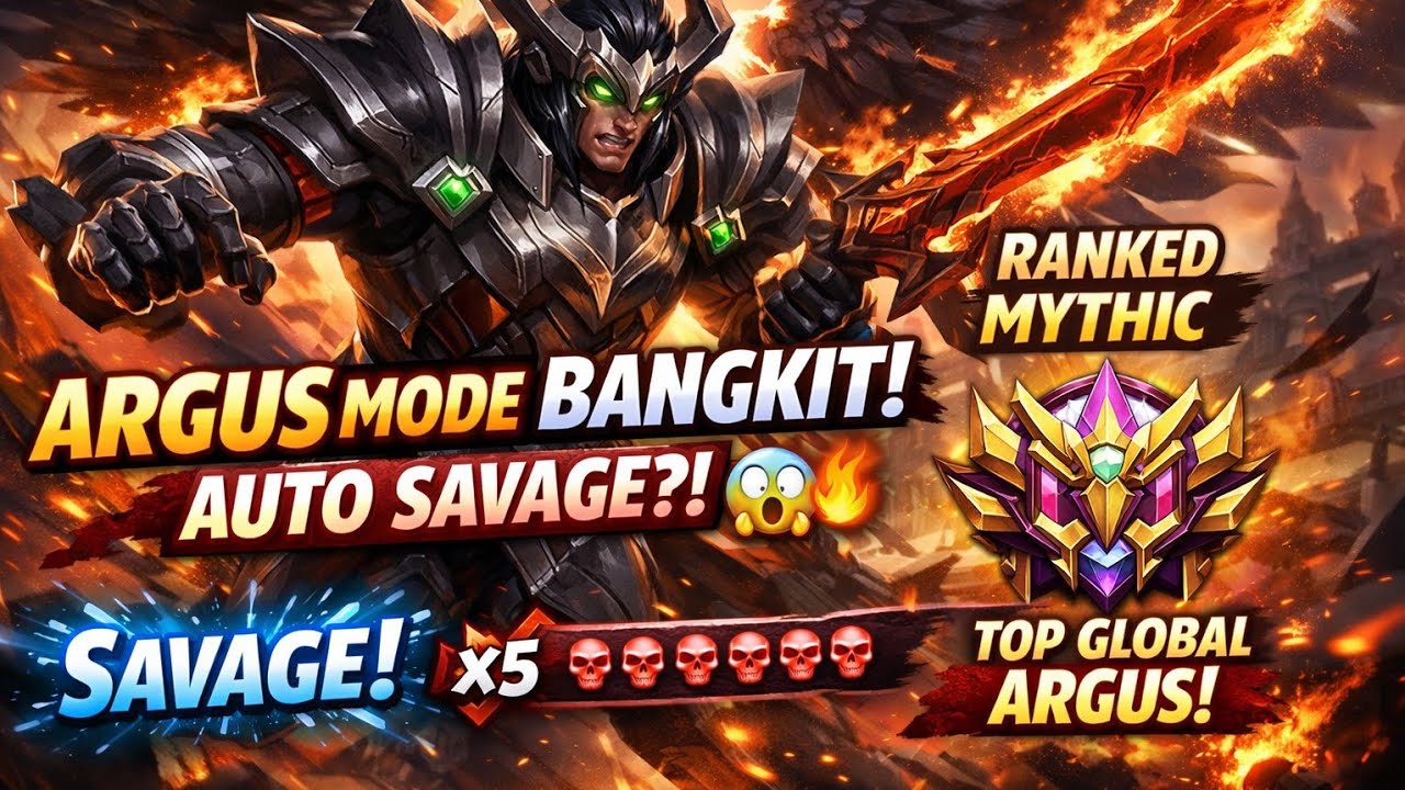 !LIVE MOBILE LEGENDS 🔴 ARGUS MODE BANGKIT! AUTO SAVAGE? 😱🔥