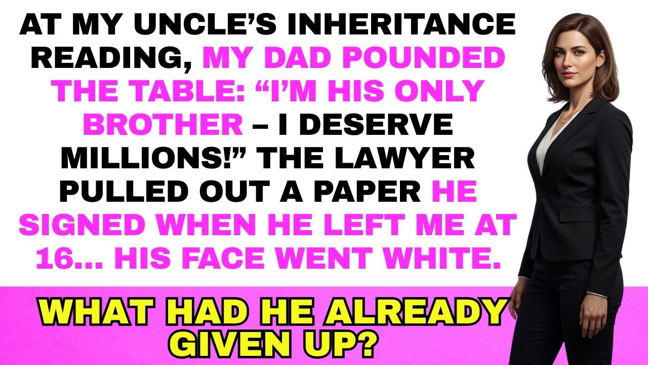 My Dad Left Me at 16 — Years Later, At the Uncle's Inheritance Reading, They Demanded Millions.