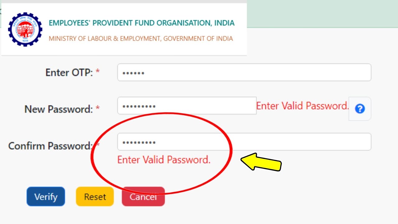 Fix EPFO Enter Valid Password Problem | Epfo Enter Valid Password Problem Solved