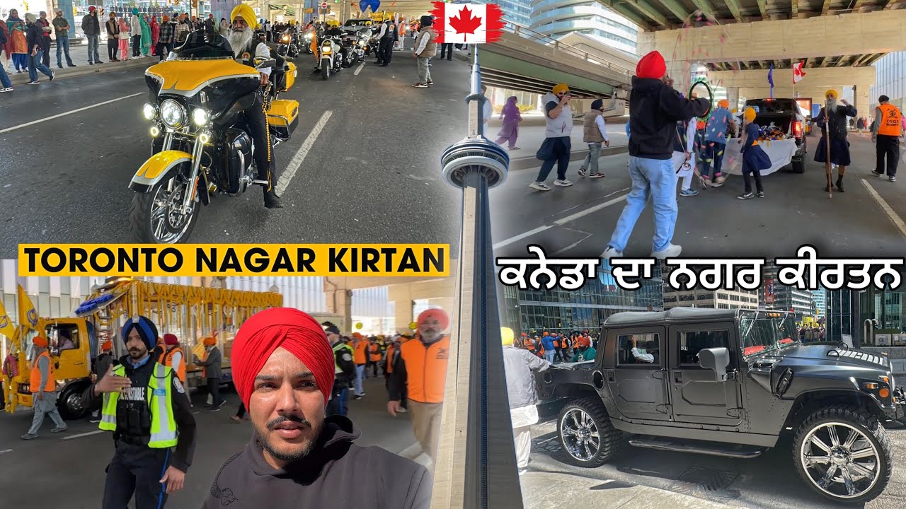 TORONTO CANADA DA NAGAR KIRTAN 🇨🇦ਕਨੇਡਾ ਦਾ ਨਗਰ ਕੀਰਤਨ | KHALSA DAY TORONTO DOWN TOWN