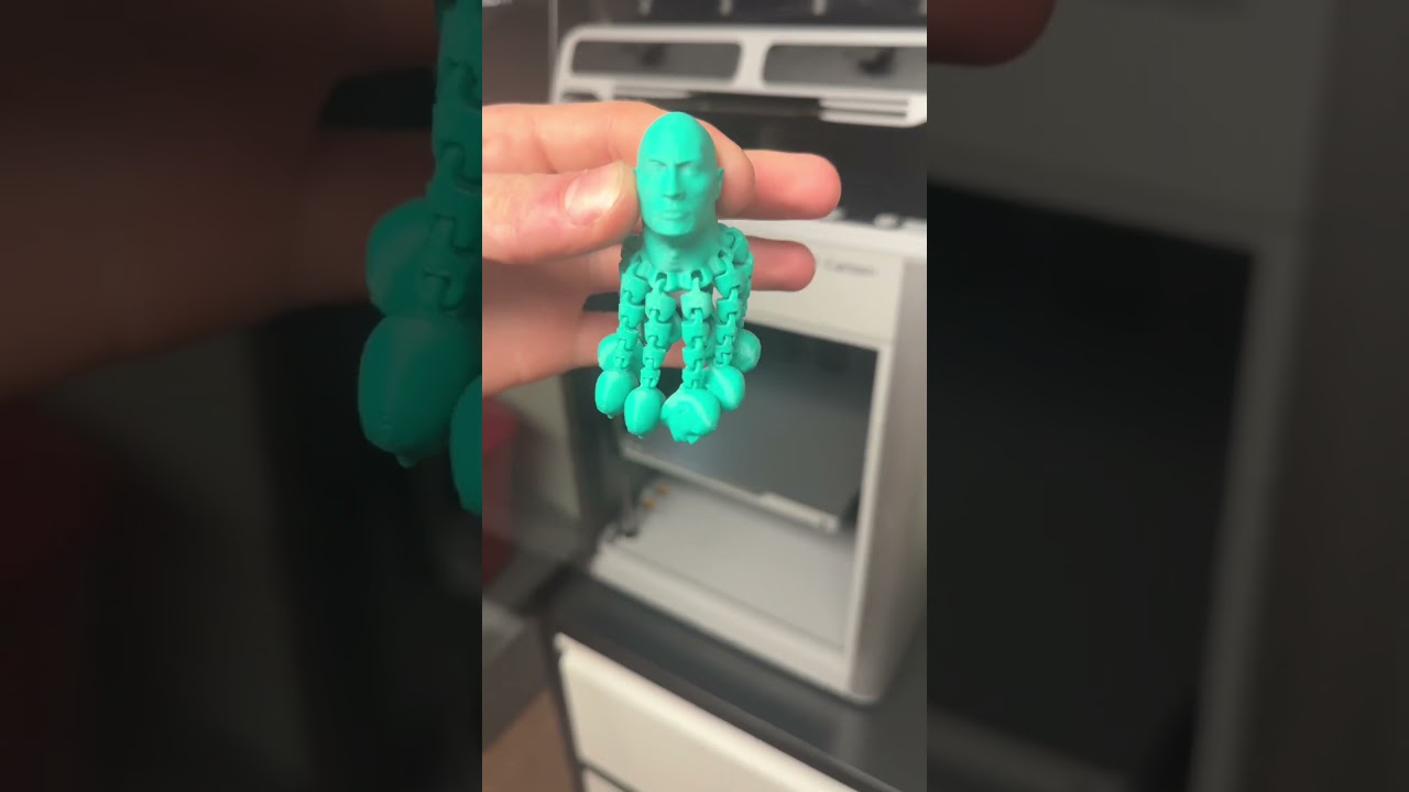 Printed Rocktopus? #3dprinting #bambu #bambux1carbon #fidget #dwaynejohnson
